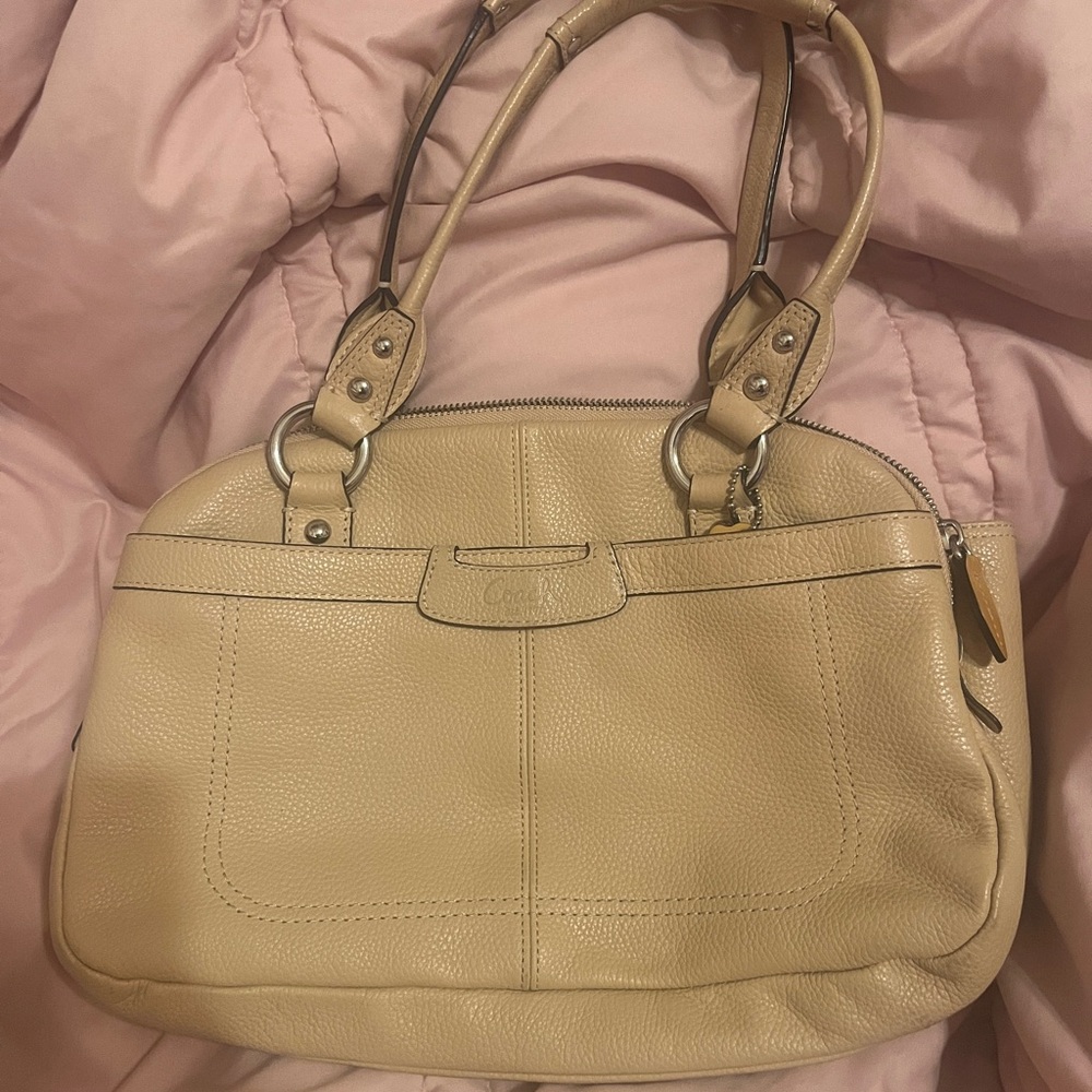 Coach Tan Leather Shoulder Bag